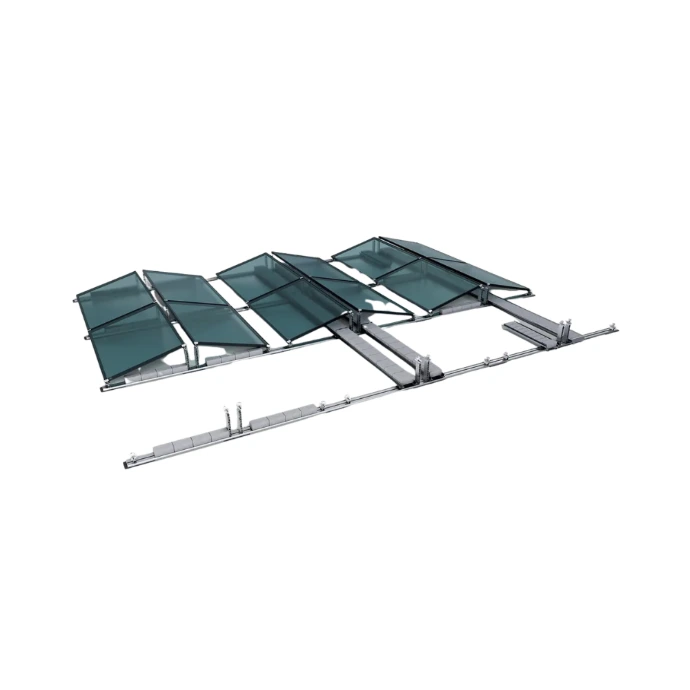 Solar panel mounting structure supporting photovoltaic modules across rooftop and ground installations providing structural stability and long-term durability