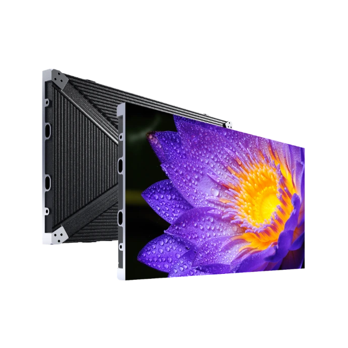 Large-scale video wall display system composed of multiple high-resolution LED panels used for control rooms, corporate communication, and digital visualization environments